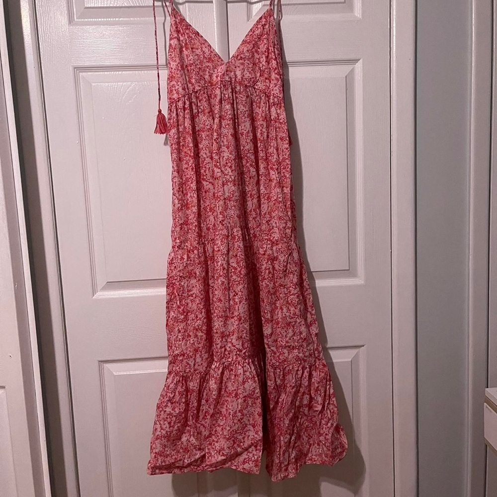 Zara Red Floral Maxi Dress